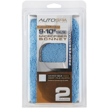 AutoSpa Auto Spa Microfiber Bonnet 9"-10" 2PK,Navy Blue