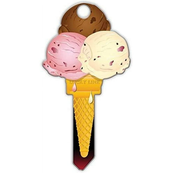 Lucky Line Key Shapes, ICE Cream, House Key Blank, KW1/11, 1 Key B111K