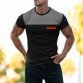 thumbnail image 2 of Sngxgn Men's T Shirts Short Sleeve Tees Print Summer Casual Tee Top(Black,M), 2 of 7