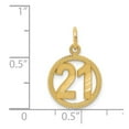 thumbnail image 3 of 14K Yellow Gold Charm Pendant 21 20 mm 13 #21 In A Circle, 3 of 3