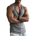 thumbnail image 3 of Men'S Tank Tops Sleeveless V Neck Workout Muscle Gym Athletic Shirts Casual Summer Tee Light Gray XXXL, 3 of 8