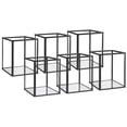 thumbnail image 1 of Juego de portavelas Phosphor Small Glass Hurricane Black, 6 piezas, 1 of 7