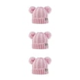 thumbnail image 3 of Gorro Minnieouse con pompones esponjosos de doble capa para niños rosa, 3 of 6