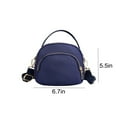 thumbnail image 3 of Body Bag Women Nylon, Ladies Purse Mini 3 Layer Zipper Shoulder Wallet Bag, Small Portable Stylish, Adjustable Shoulder Straps, Multifunctional For Shopping Dating Travel, 3 of 5