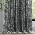 thumbnail image 4 of The Cozy Creation Crushed Velvet Heavyweight Blackout Curtain Panel, Home Living Room Bedrrom Decor Drapery, Silver Velvet, 1 Panel, 48" W x 190" L, 4 of 5