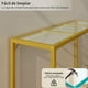 thumbnail image 4 of Simple Hogar Credenza Recibidor, Mesa Recibidor Entrada de 120CM, Mesa Consola con Estructura de Metal, Mesas de Recibidor Adecuada para Entradas, Salones, Oro, 4 of 7