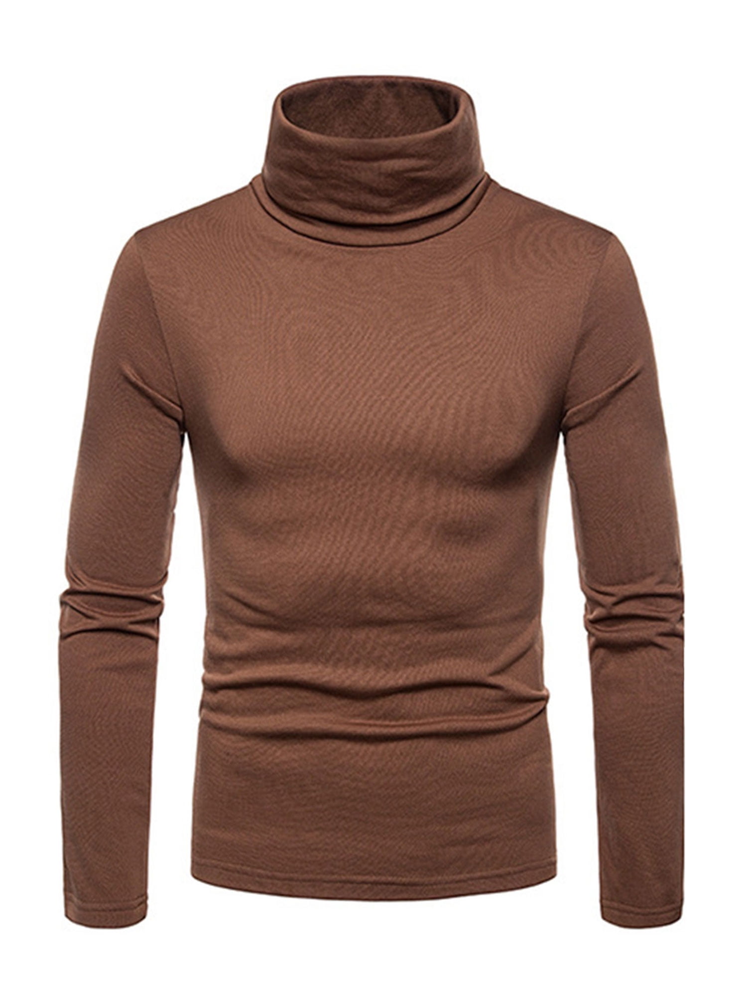 Mens Roll Turtle Neck Pullover Jumper Tops Warm Slim Fit Base Layer T Shirt 2XL 