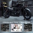 thumbnail image 4 of HOMCOM Motorcycle Stand, Convertible Front and Rear Motorcycle Lift, Black, 4 of 10