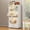 White, variant on Metal Kitchen Storage Cabinet with 1 Flip Up Cabinet Doors 2 Drawer, Freestanding Microwaves Rack, Flip-up Acrylic Doors for Living Room & Dining Room, Black