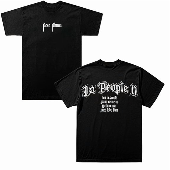 Peso Pluma Merch Black Tshirt Summer Unisex Short-sleeved T-shirt Fashion Y2K Casual Stylish Design Tee