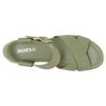 thumbnail image 5 of SODA WOMEN WEDGE SANDALS OPEN TOE ANKLE STRAP FLATFORM ESPADRILLES TRIM PLATFORM FORTUNA-S Sage Khaki Green 6, 5 of 5