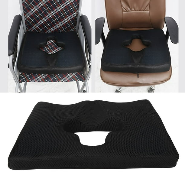 Cojín de espuma viscoelástica de gel, cojín de asiento de coxis de espuma con apertura en forma de T, tecnología de vanguardia