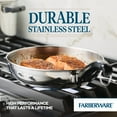 thumbnail image 6 of Farberware Classic Series 2 Pcs Stainless Steel Frying Pans / Skillet Set, Induction Compatible, Metal Utensil and Dishwasher Safe, 8.25 Inch and 10 Inch, Stainless Steel, 6 of 9