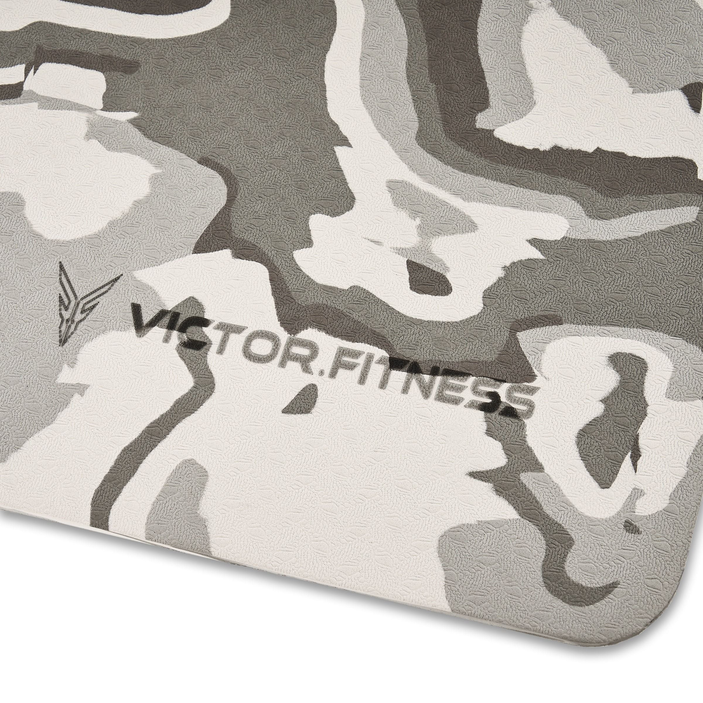 Victor Fitness VYGC2 Yoga Mat  6 mm Gray Camouflage Eco Friendly Premium TPE Non-Slip Texture