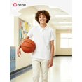 thumbnail image 2 of PatPat Boys Polo Shirts Short Sleeve Collared Button Placket School Tops13-14Y, 2 of 7
