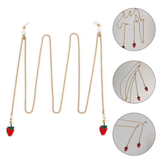 DEMACRIO Glasses Chain for Hawaii Party Metal Golden 1Pack