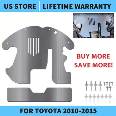 Anti-Theft Cat Shield, Fits 2010-2015 Toyota Prius Stainless Steel Catalytic Converter Protection
