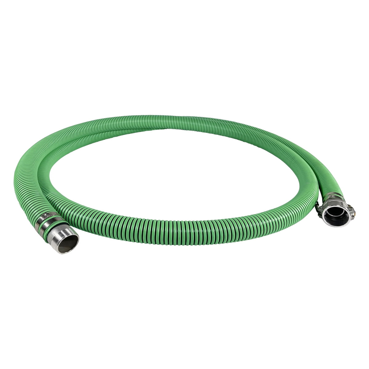 Gloxco 2" Pump Hose Kit, Includes 2 inch x 20 ft Green EPDM Suction Hose, 2 inch x 50 ft Blue Lay Flat Discharge Hose, Plated Steel Suction Strainer and Two Additional Male Cam and Groove Adapters
