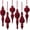 Red, variant on Christmas Ornament, Velvet Burgundy Special Shape Tree Ball Pendant for Home Holiday Decoration 6 Piece Set Multicolor
