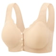 thumbnail image 1 of Brasier Sujetador de Copa Fija sin Costuras con Hebilla Frontal y sin Aros de Acero para Mujer Grande, 1 of 2