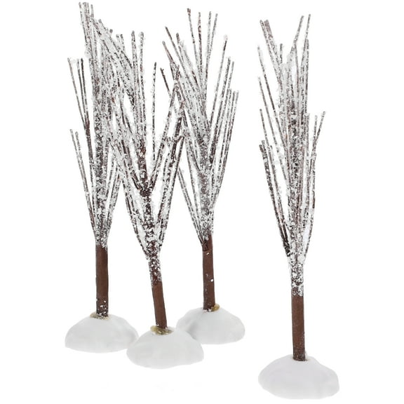 4 Pcs Chic Iron Wire Tree Decor Sculpture Outdoor Snowman Decoration Ornaments