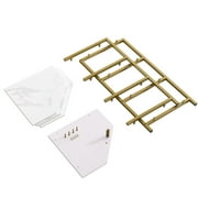 VECELO 4-Tier Corner Shelf, Freestanding Corner Shelves Display Shelf with Metal Frame, Corner Bookshelf/Open Corner Plant Stand for Small Space, Home Office, Living Room, Bedroom, Gold