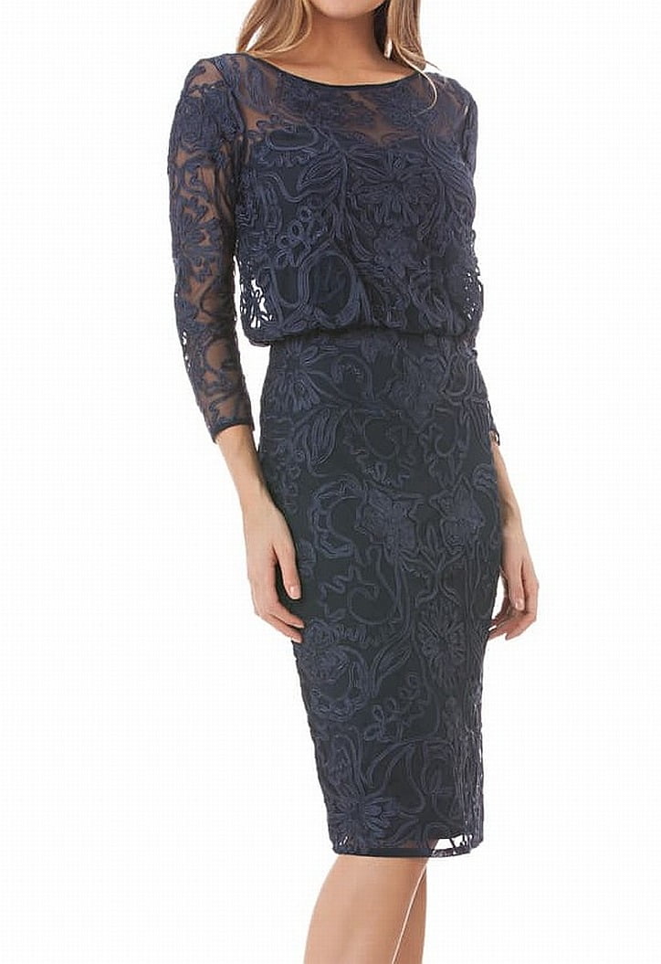 Js Collections - Womens Dress Sheath Soutache Embroidered 12 - Walmart.com - Walmart.com