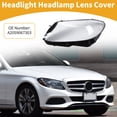 thumbnail image 2 of Unique Bargains 1pcs Car Front Headlight Lens Cover for Mercedes Benz W205 C180 C200 C260L 15-18, 2 of 6