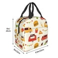thumbnail image 6 of ZICANCN Insulated Lunch Bag for Women Men, Cartoon Cafe Burger Restaurant Reusable Cute Lunch Bags for Picnic School Work Office, 6 of 8