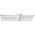 thumbnail image 3 of Ekena Millwork 97" Bottom Width x 103 1/4" Top Width x 9"H x 1"P Traditional Crosshead w/ Flat Keystone, 3 of 24