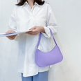 thumbnail image 4 of Sac à Main Mode Couleur Unie pour Femmes Fermeture Éclair en Nylon Hobos (Violet), 4 of 6