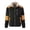 Black-2, variant on Men's Color Splicing Fleece Lined Stand Collar Zip Up Casual Jacket, Waffle Texture PU Patchwork Long Sleeve Outerwear, Warm Winter Coat for Men