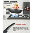 thumbnail image 5 of Cook N Home Non Stick Pan Sets, 8-inch/9.5-inch Deep Frying Pan, Nonstick Saute Pan Skillet Deep Fryer Cooking Pots , Made in Korea, Black, 5 of 6