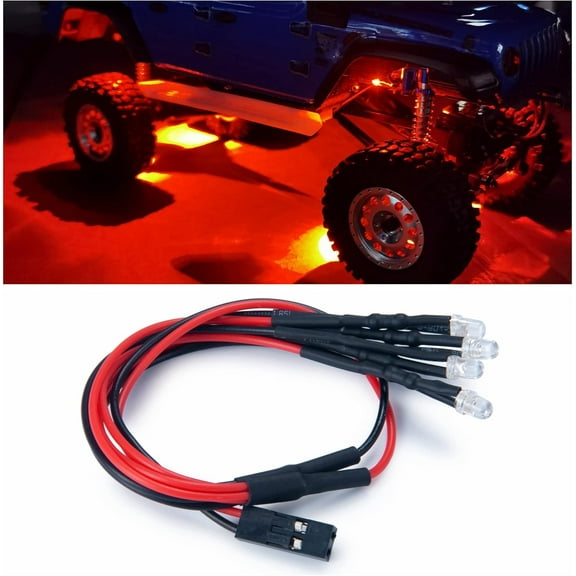 RC Chassis Lights LED Underglow Underbody Lights Lamp for 1/24 RC Crawler Car SCX24 Upgrades Gladiator AXI00005 Accessories