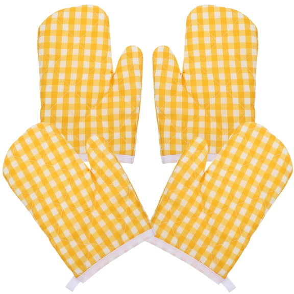 FELTECHELECTR 4Pcs Baking Gloves Heat Resistant for Kids Oven and Grilling Use