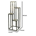 thumbnail image 5 of 4 Tier Cast Iron Frame Plant Stand with Stone Topping Black and Gold, 5 of 5