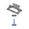 thumbnail image 3 of 6Pcs 4x3 Inch Door Hinges Non-Mortise No Noise Stainless Steel Bifold Door Hinges with Screws Brushed, Grey, 3 of 6