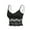 Black(Only One), variant on Deago 2 Pack Women's Floral Lace Bralette Deep V Sexy Racerback Lace Bra with Removable Padded Crop Top Everyday Bra