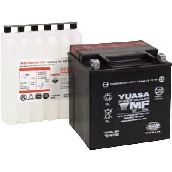 Yuasa YIX30L-BS High Performance Maintenance Free AGM 12 Volt Battery (Bottle Supplied)