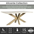 thumbnail image 2 of Hanover Alicante 69-In. Acacia Wood Dining Table | Modern Live Edge Design | For Dining Room or Kitchen | White Top with Gold Legs, HDR012-WHT, 2 of 8