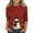 Dark Gray, variant on Girls Long Sleeve Crewneck Pullover Top with Festive Hanging Ornament Print for Holiday and Everyday Wear