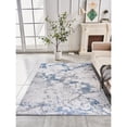 thumbnail image 4 of Amazing Rugs, LLC. "Zara Contemporary" Washable Super Soft Area Rug with Abstract Design Silver/Blue 4' x 6' Abstract 0.76 - 1 inch Stain, 4 of 5
