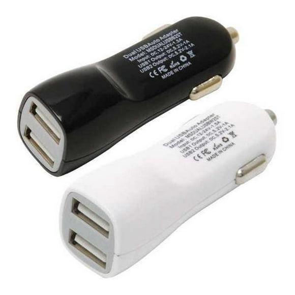 Mobilespec MSDLUSBBW 12VDC Dual 2.1A &amp; 1.0A Adaptateur Secteur USB Noir &amp; Blanc