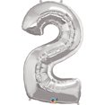 thumbnail image 4 of Qualatex 34 Inch  Silver Number Balloons (0-9), 4 of 10