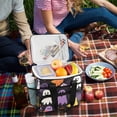 thumbnail image 5 of FORMRS Insulated Cooler Bag 24 Cans Capacity Soft Leakproof Lunch Box with Side Pockets, Yellow Halloween Ghosts, 5 of 7