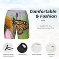 thumbnail image 3 of Goofa A monarch butterfly Print Men's Swim Trunks Board Shorts Quick Dry Mens Swimming Trunks with Compression Liner,Breathable Fit Hawaii Beach Shorts-Medium, 3 of 6