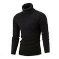 thumbnail image 3 of Suéter de cuello alto para hombre de Europa y Estados Unidos, camisa de color sólido con parte inferior, moda de alto sentido para hombre Joker, 3 of 5
