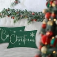 thumbnail image 2 of Christmas Pillow Covers 12 x 20 Inch Set of 2 Merry Christmas Believe White Throw Pillow Covers Winter Xmas Winter Holiday Decorative Cushion Cases for Sofa Couch, 2 of 6
