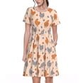 thumbnail image 1 of Disketp Funny Chicken para Vestido de Manga Corta para Mujeres, Vestidos de Verano para Mujeres, Casual y Holgado para la Playa, 1 of 6