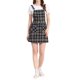 thumbnail image 5 of Vestido de tirantes ajustables de cuadros para mujer Inspire Chic en azul marino, 5 of 7